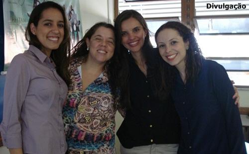 Silvana, profa. Alessandra, Luiza e Natália